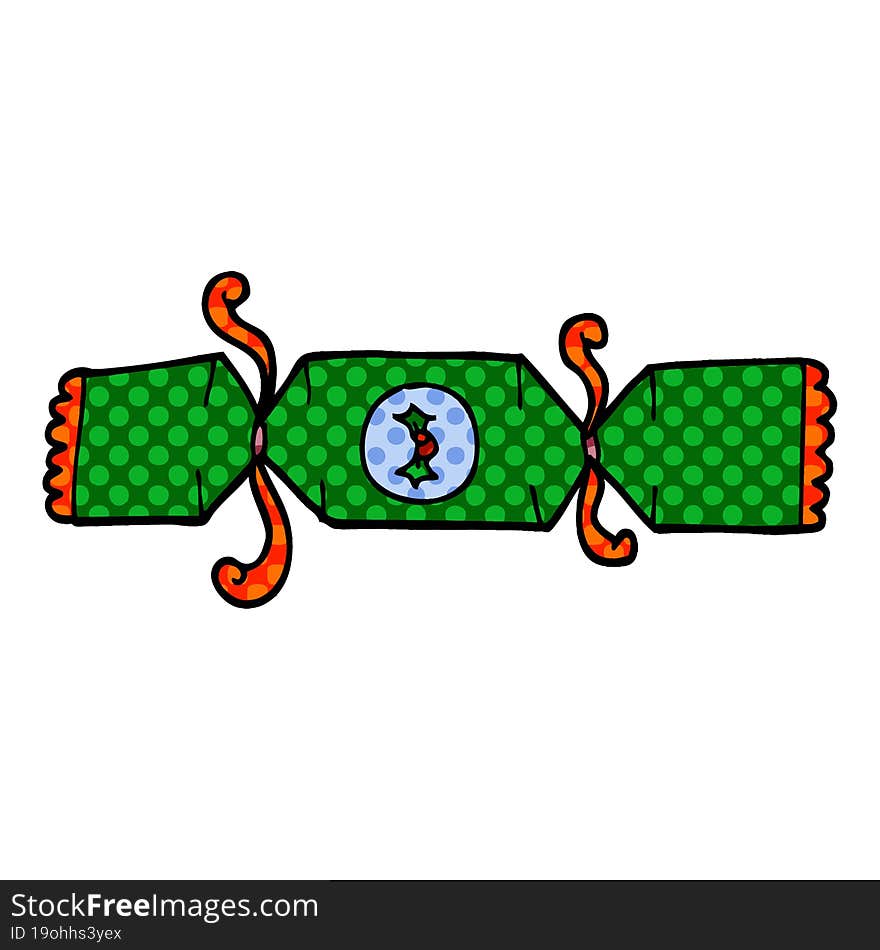 cartoon doodle christmas cracker