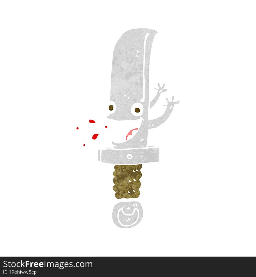 Crazy Knife Cartoon Character