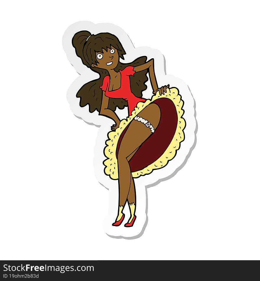 sticker of a cartoon flamenco dancer