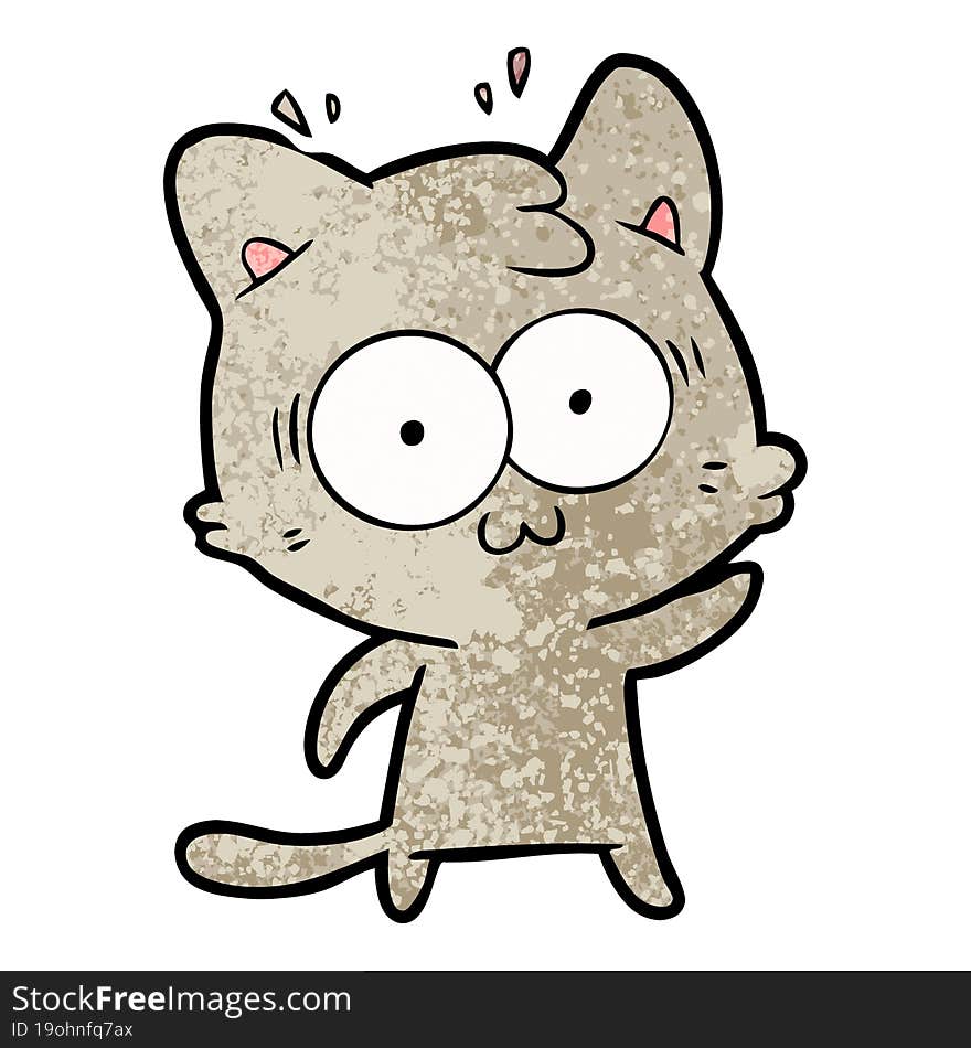 cartoon surprised cat. cartoon surprised cat