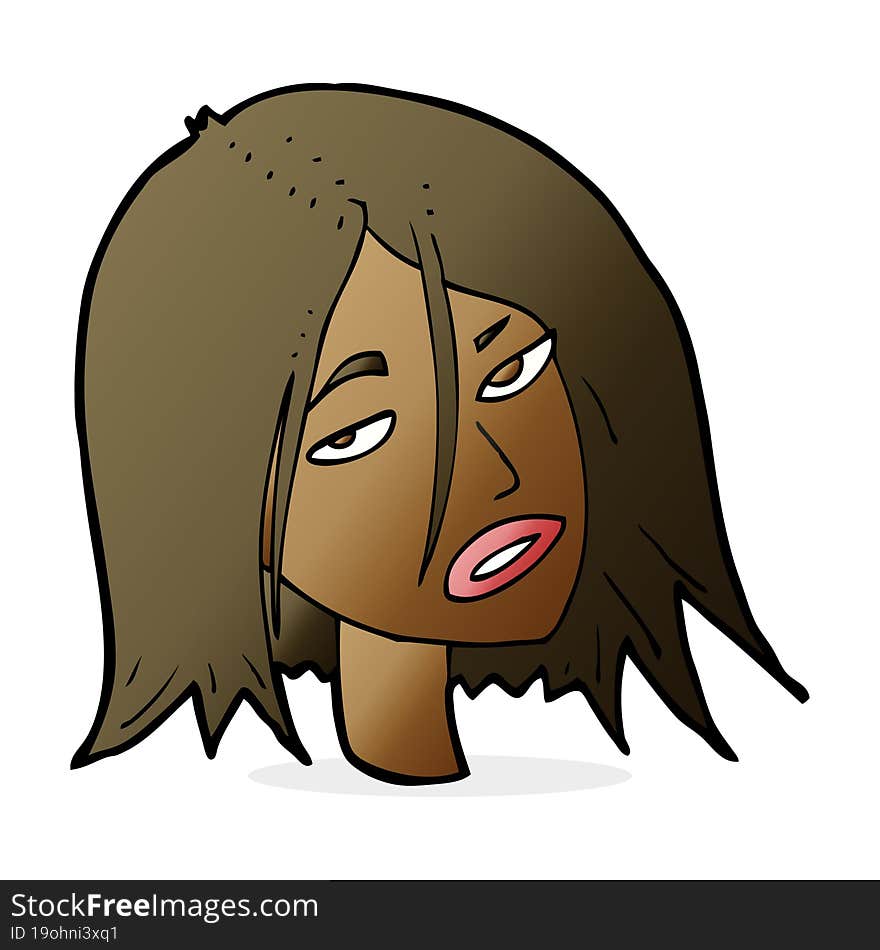 cartoon annoyed woman