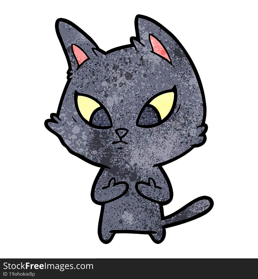 confused cartoon cat. confused cartoon cat