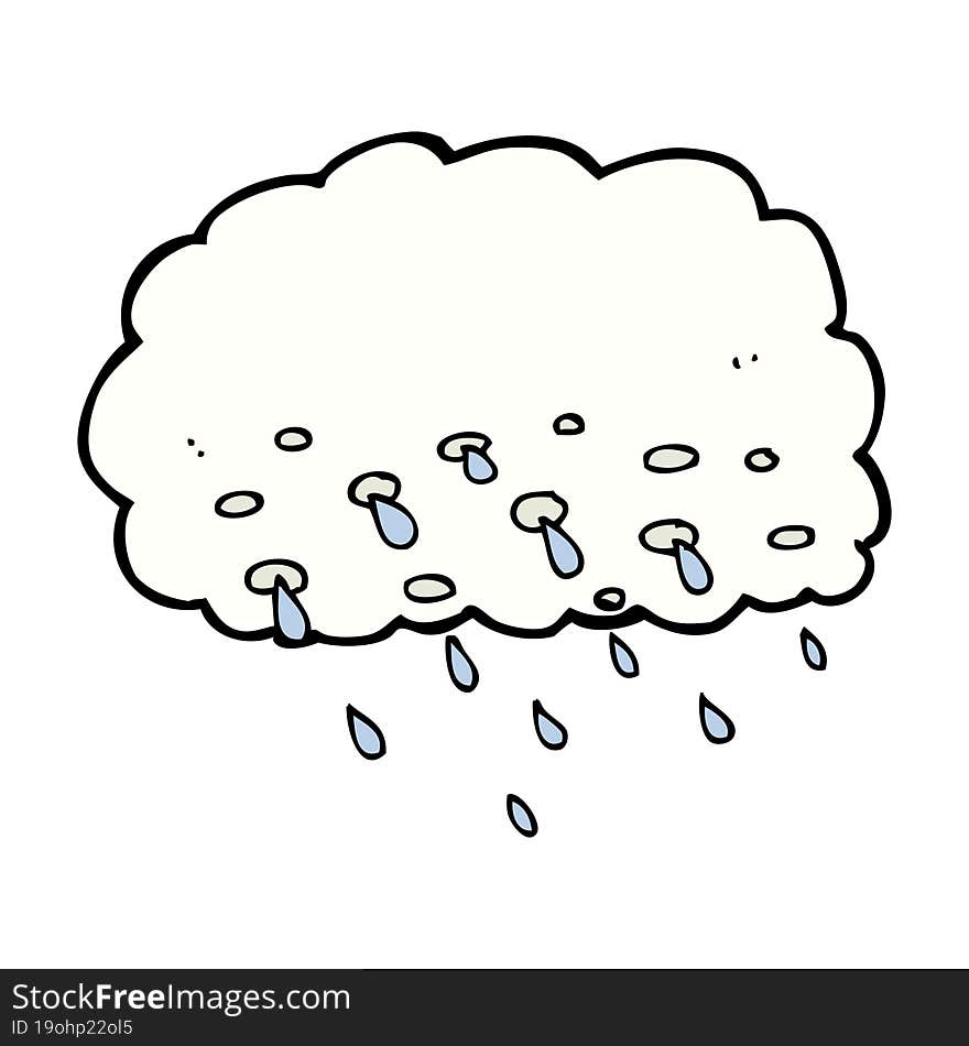 cartoon rain cloud