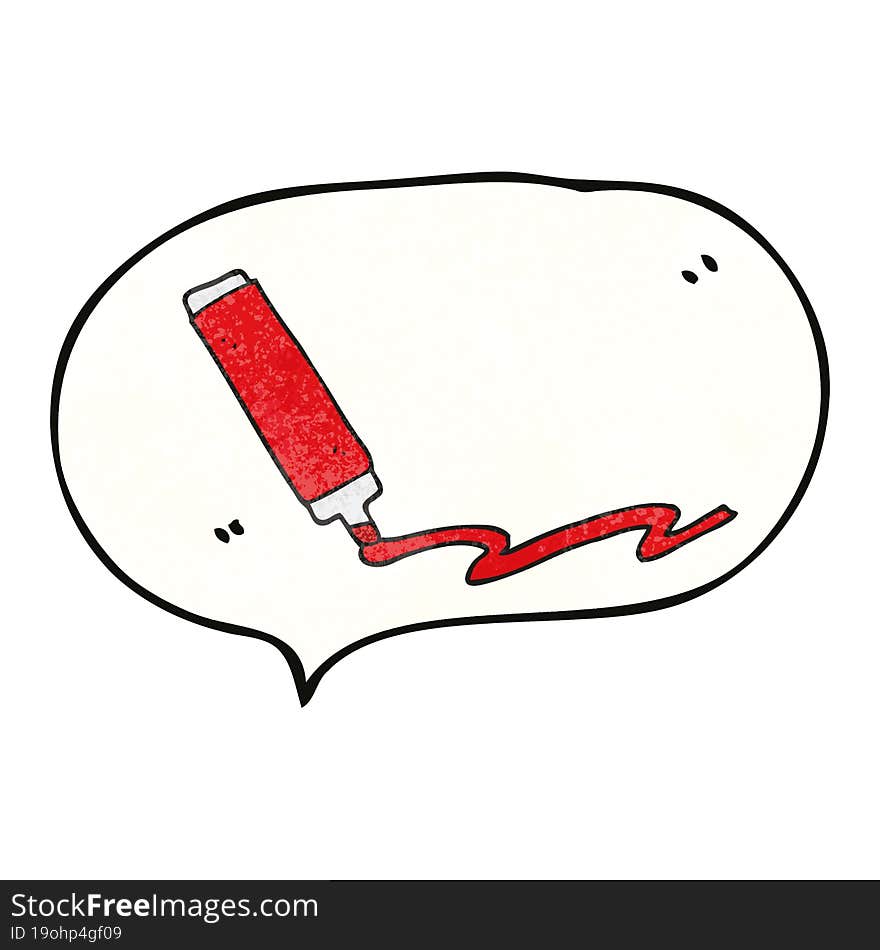 speech bubble textured cartoon marker pen