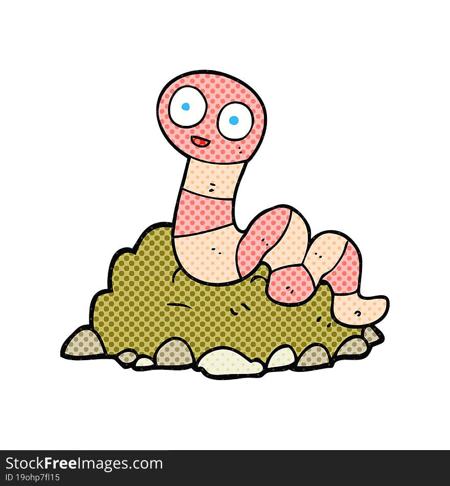 cartoon earthworm