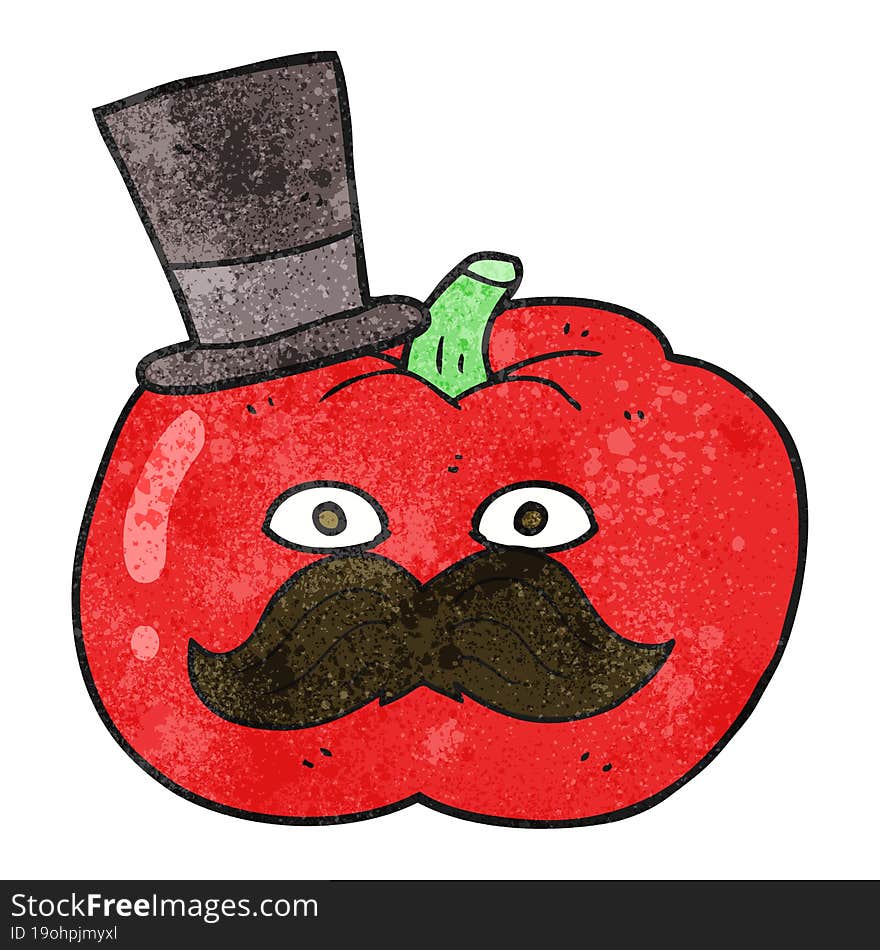 freehand drawn texture cartoon posh tomato