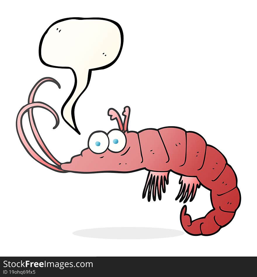 speech bubble cartoon shrimp