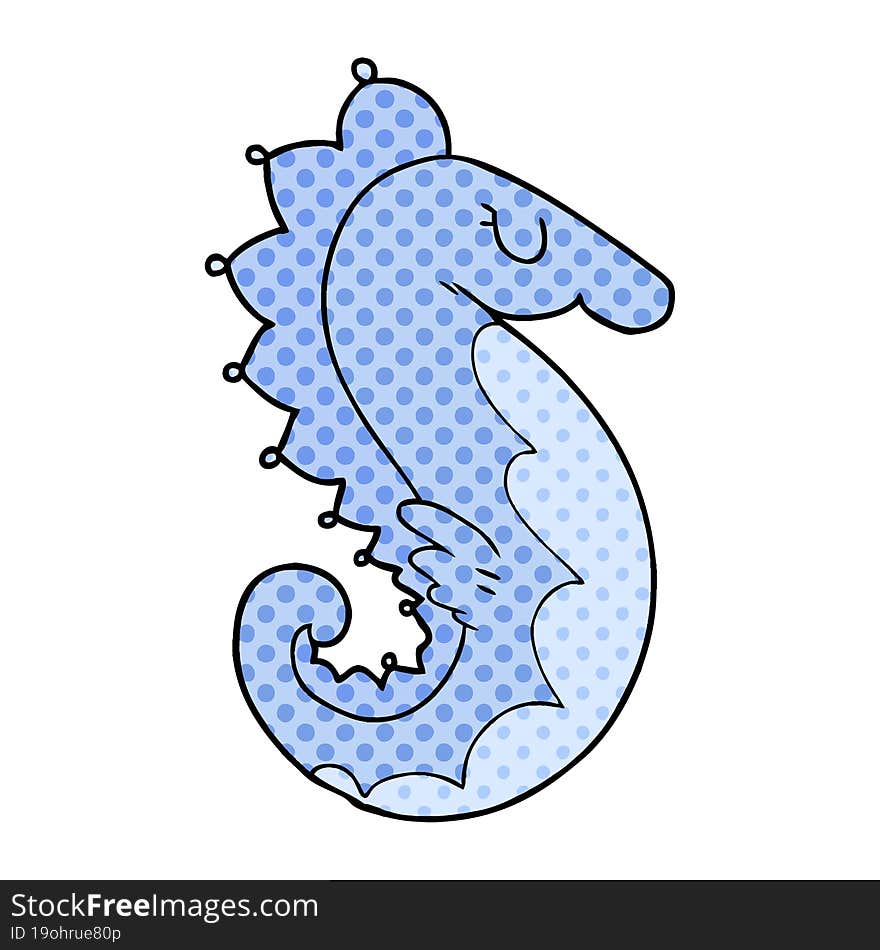 cartoon sea horse. cartoon sea horse