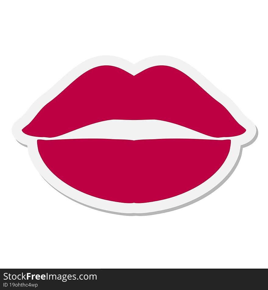 lipstick mark kiss sticker
