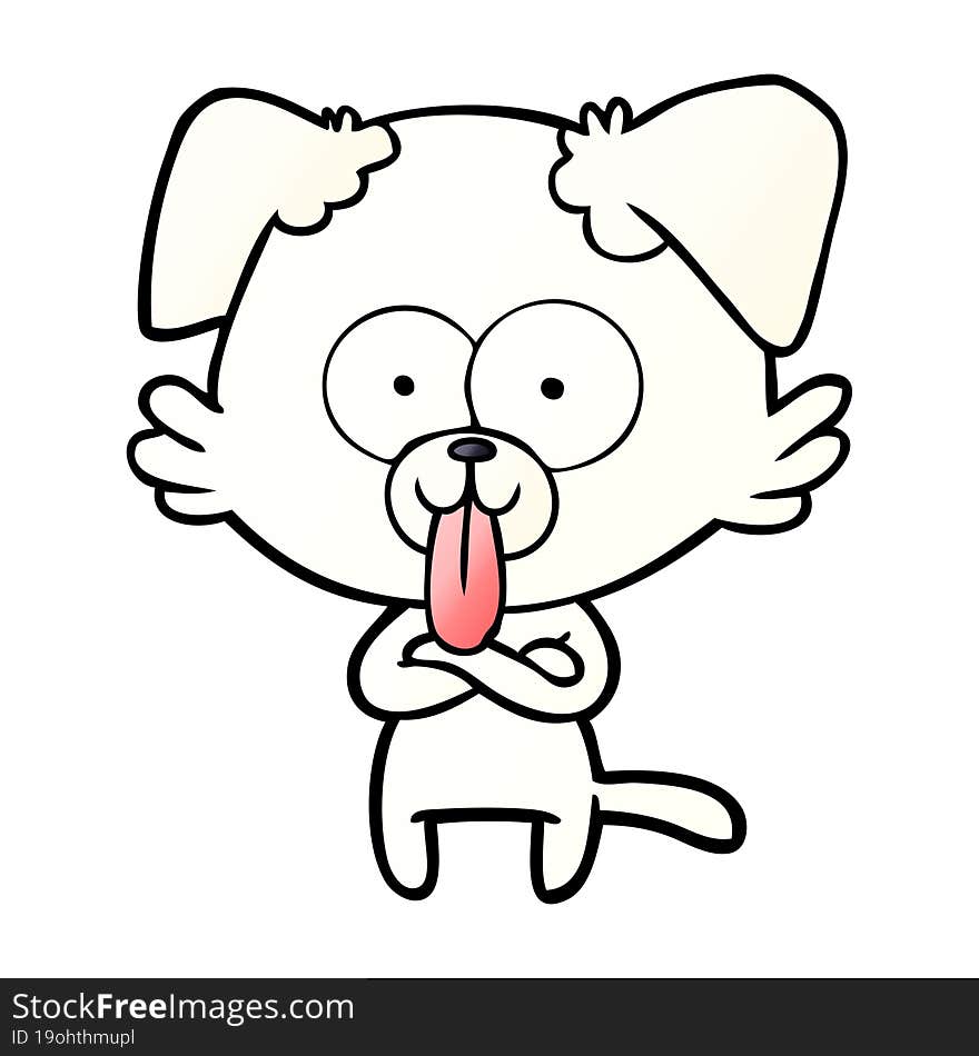 cartoon dog with tongue sticking out. cartoon dog with tongue sticking out