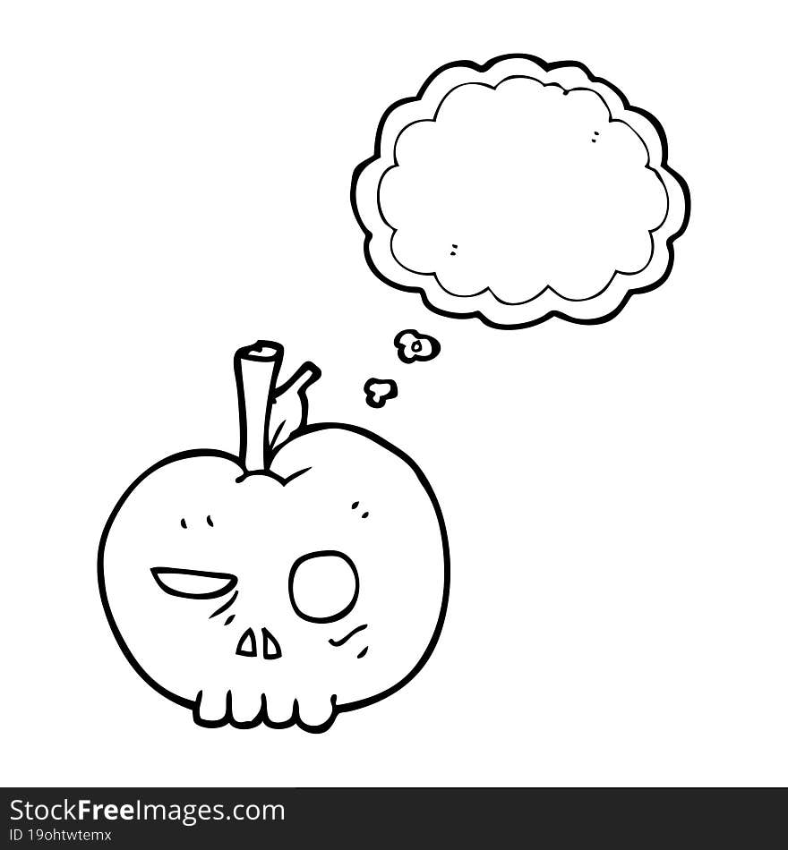 Thought Bubble Cartoon Poison Apple