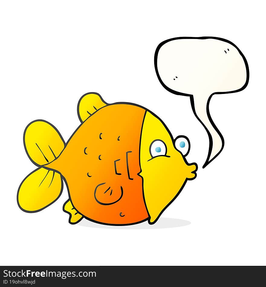 Speech Bubble Cartoon Funny Fish