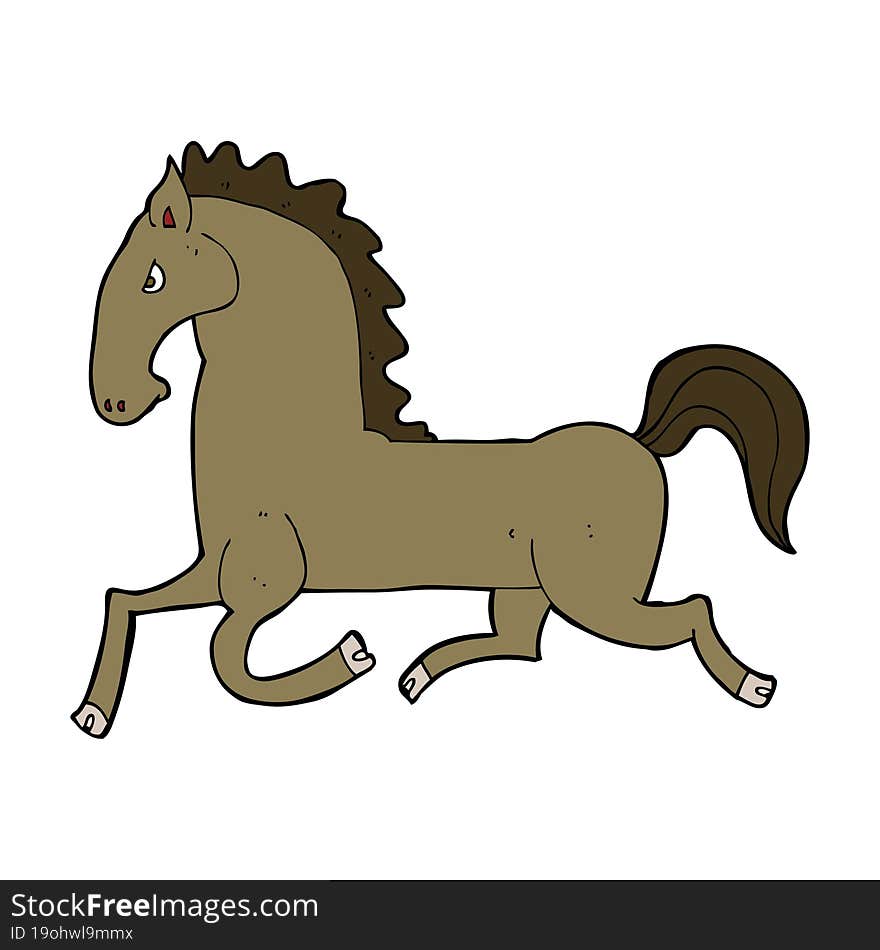 Cartoon Running Horse