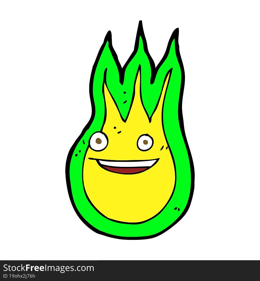 cartoon friendly fireball