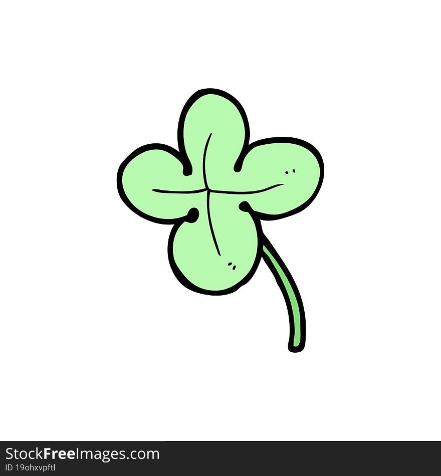 Cartoon Four Leaf Clover