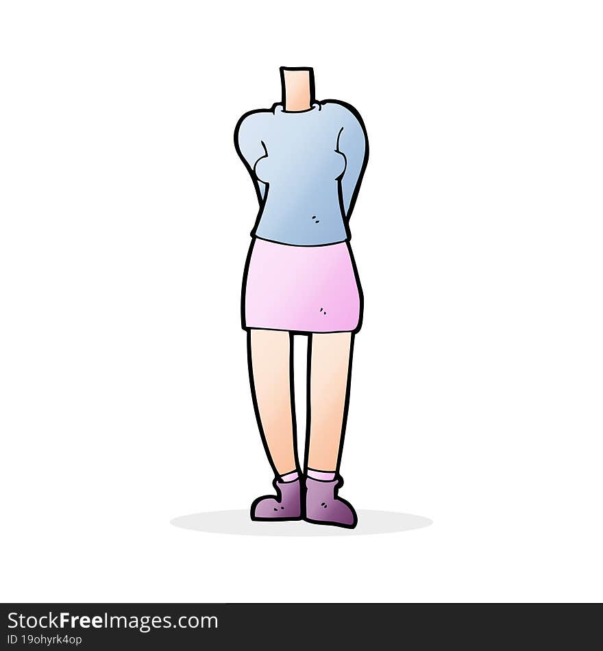 Cartoon Female Body (mix And Match Cartoons Or Add Own Photos