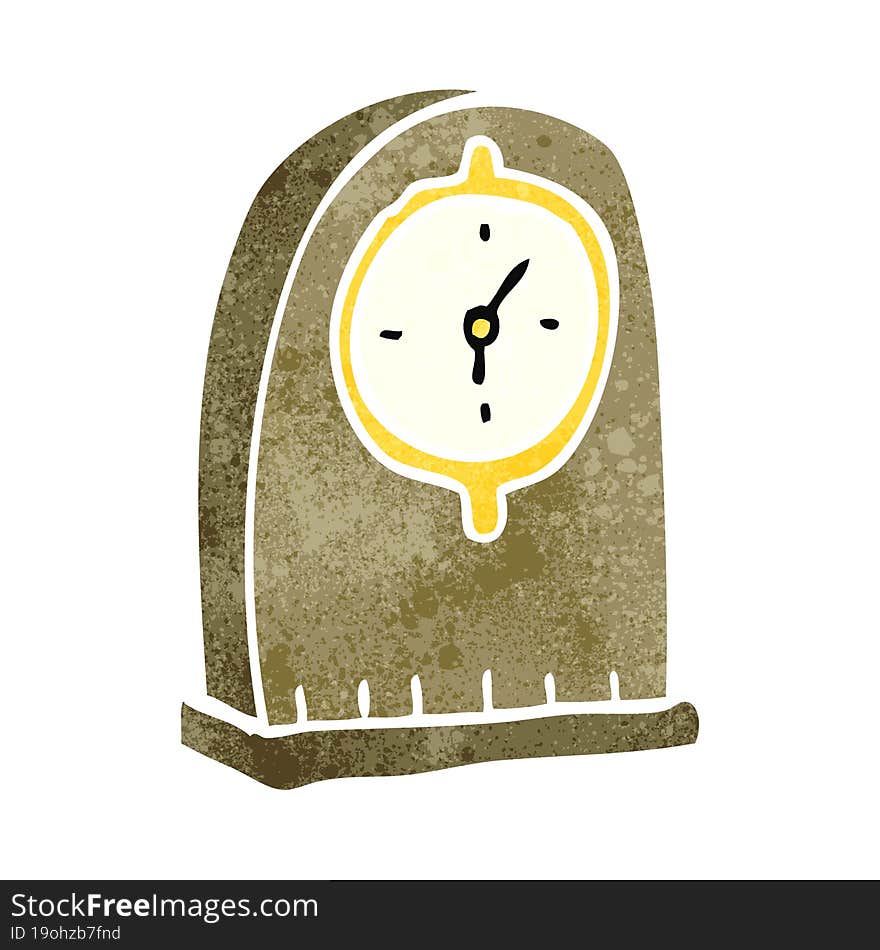 Retro Cartoon Old Clock