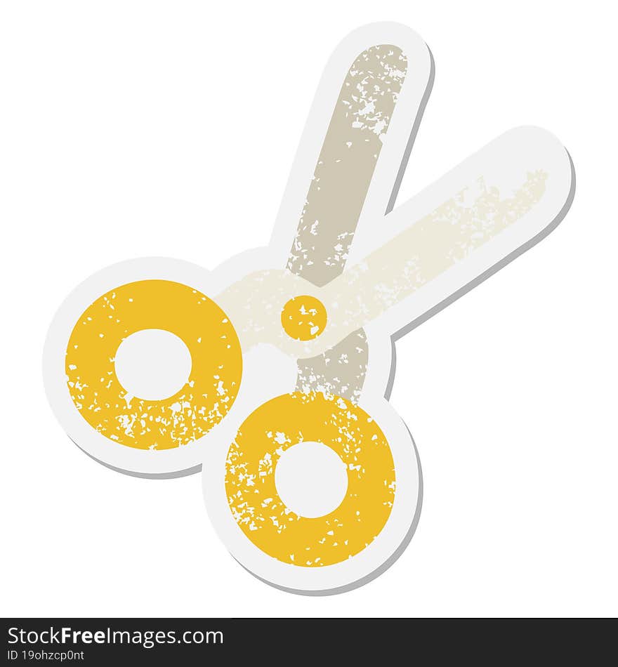 pair of scissors grunge sticker