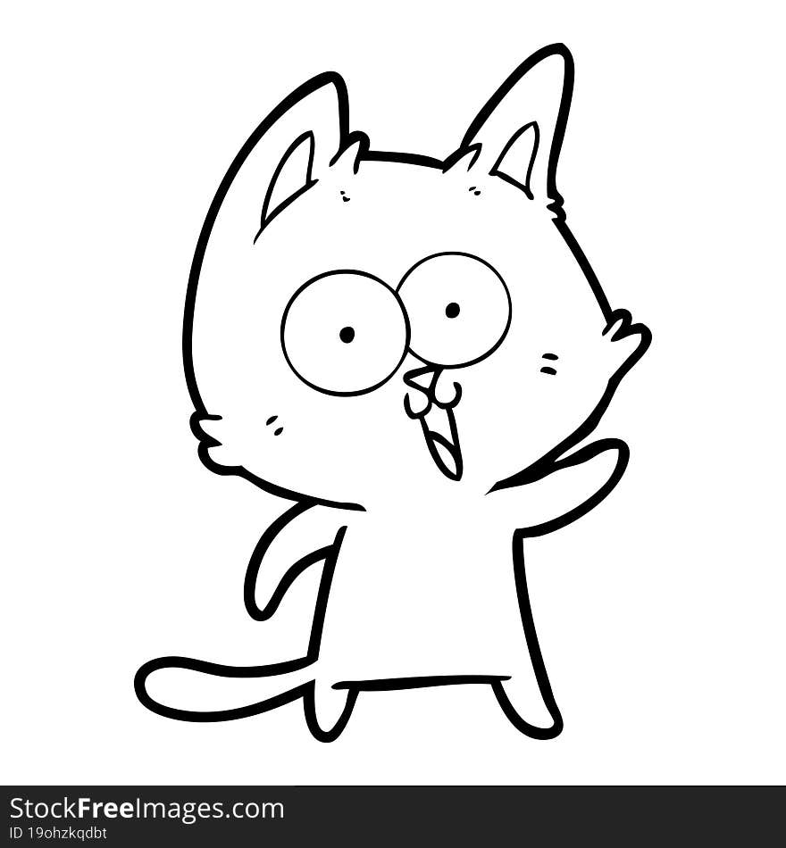 funny cartoon cat. funny cartoon cat