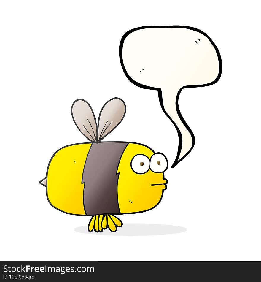 speech bubble cartoon bee