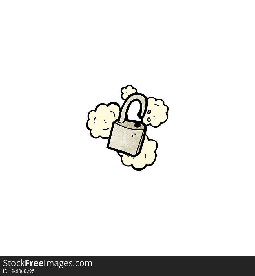 padlock symbol cartoon