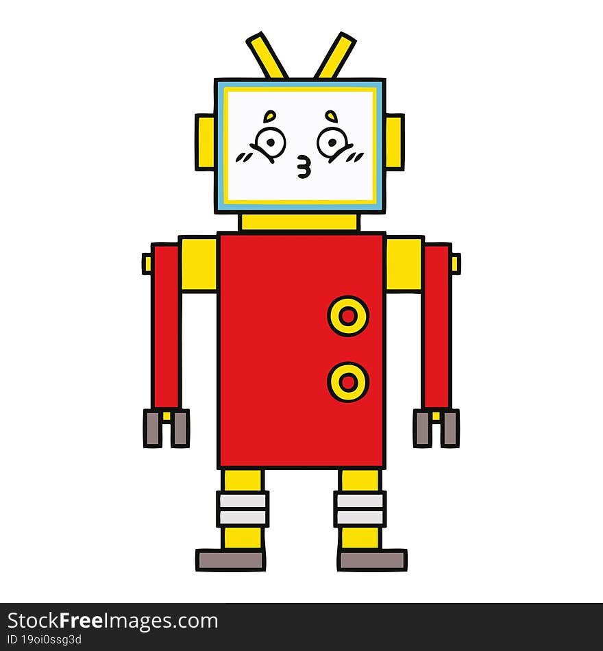 cute cartoon of a robot. cute cartoon of a robot