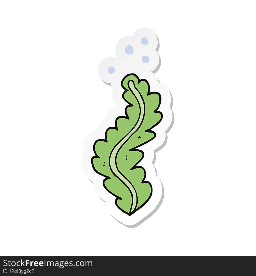 Sticker Of A Cartoon Seaweed