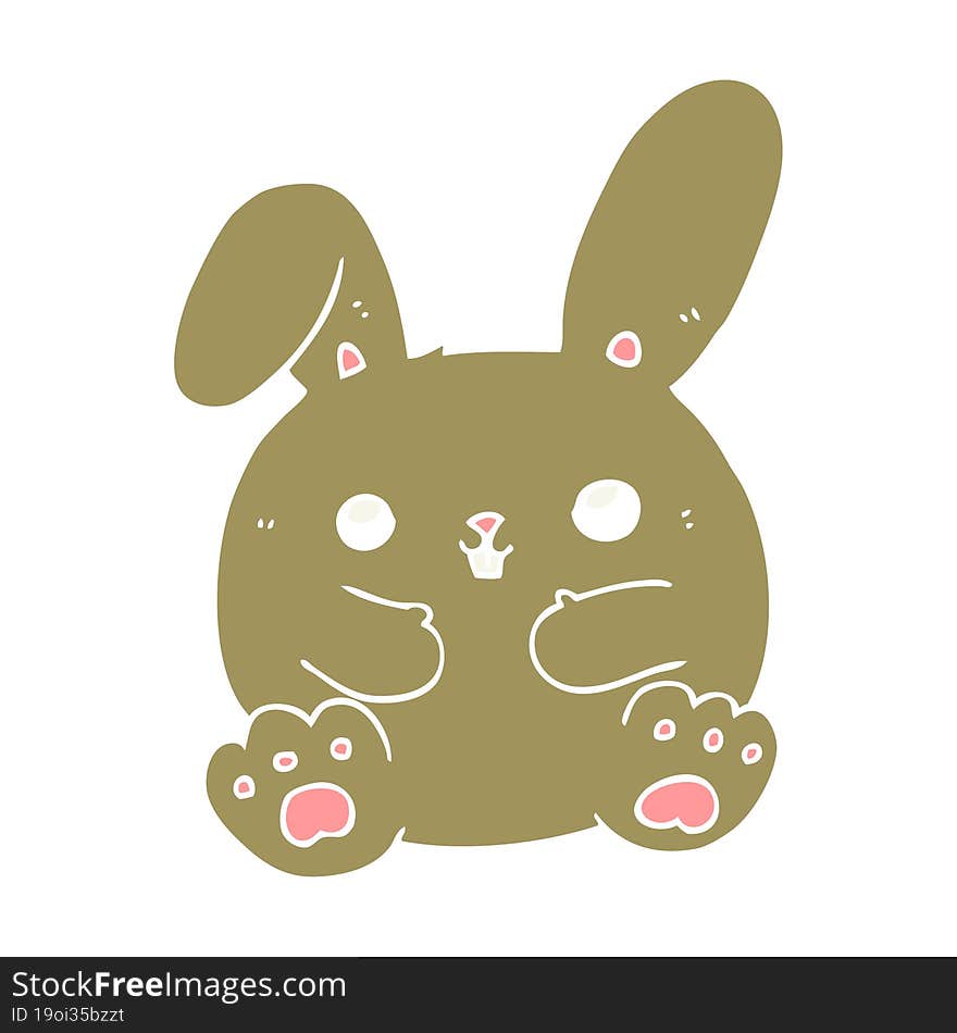 flat color style cartoon rabbit