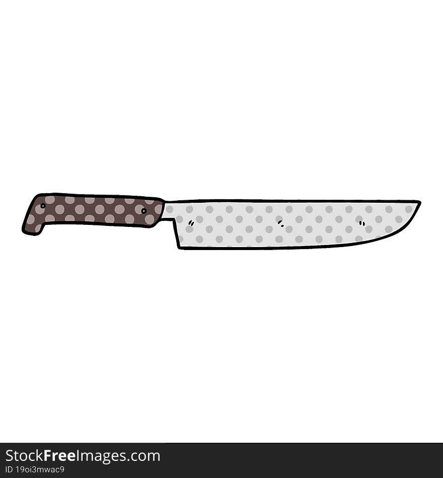 cartoon kitchen knife. cartoon kitchen knife