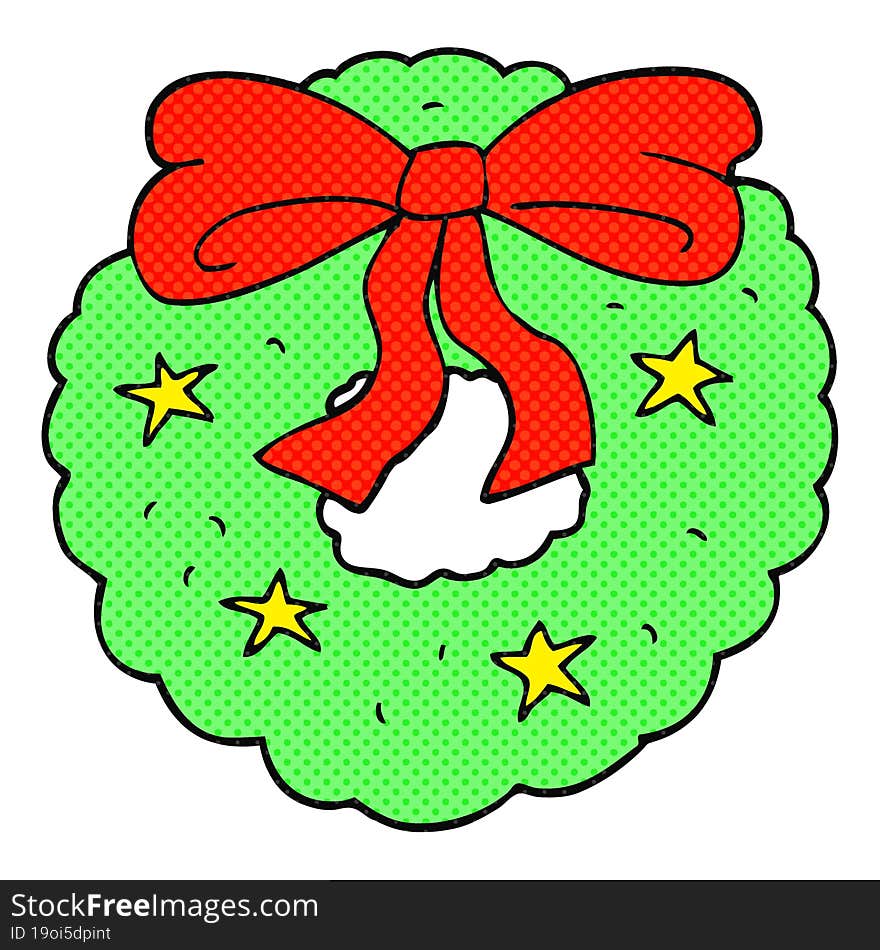 cartoon christmas wreath