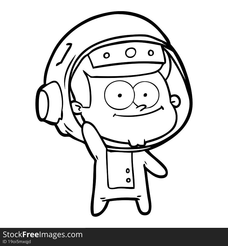 happy astronaut cartoon. happy astronaut cartoon