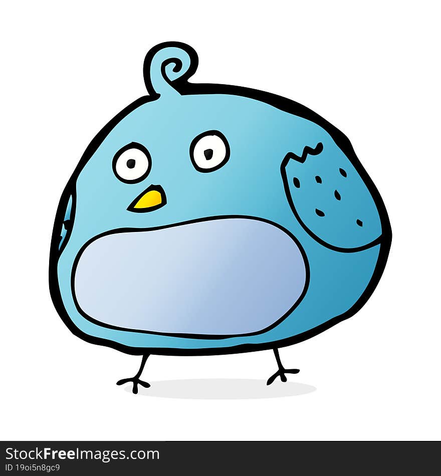 cartoon fat bird