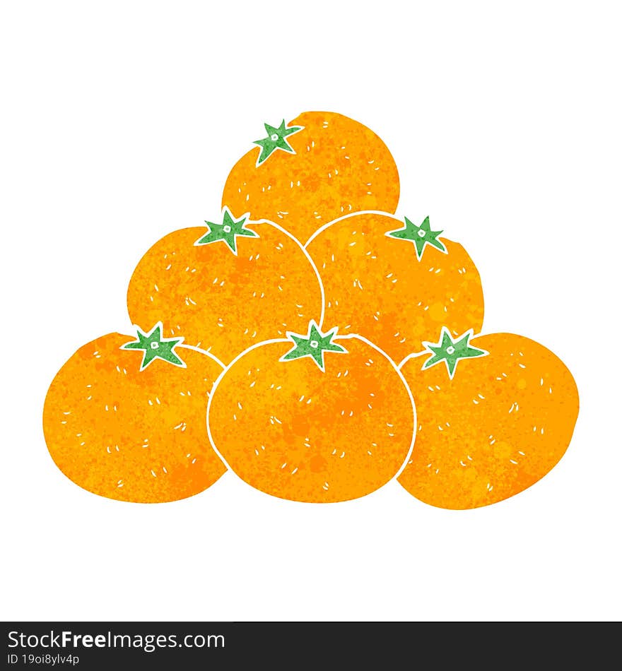 Retro Cartoon Oranges