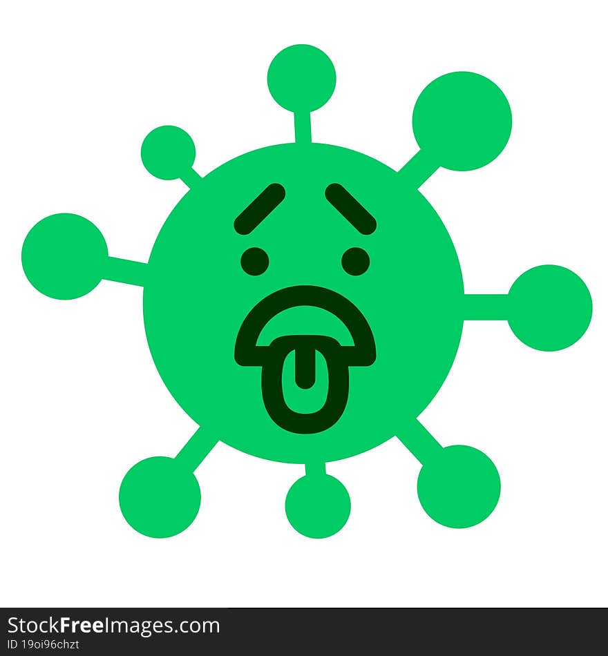 unhappy disgusted virus