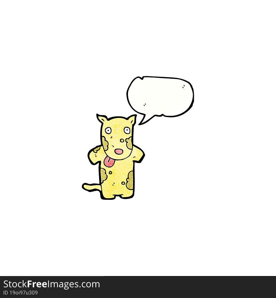 Cartoon Dog With Speech Bubble