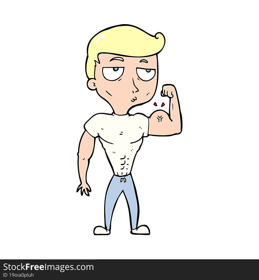 cartoon gym man