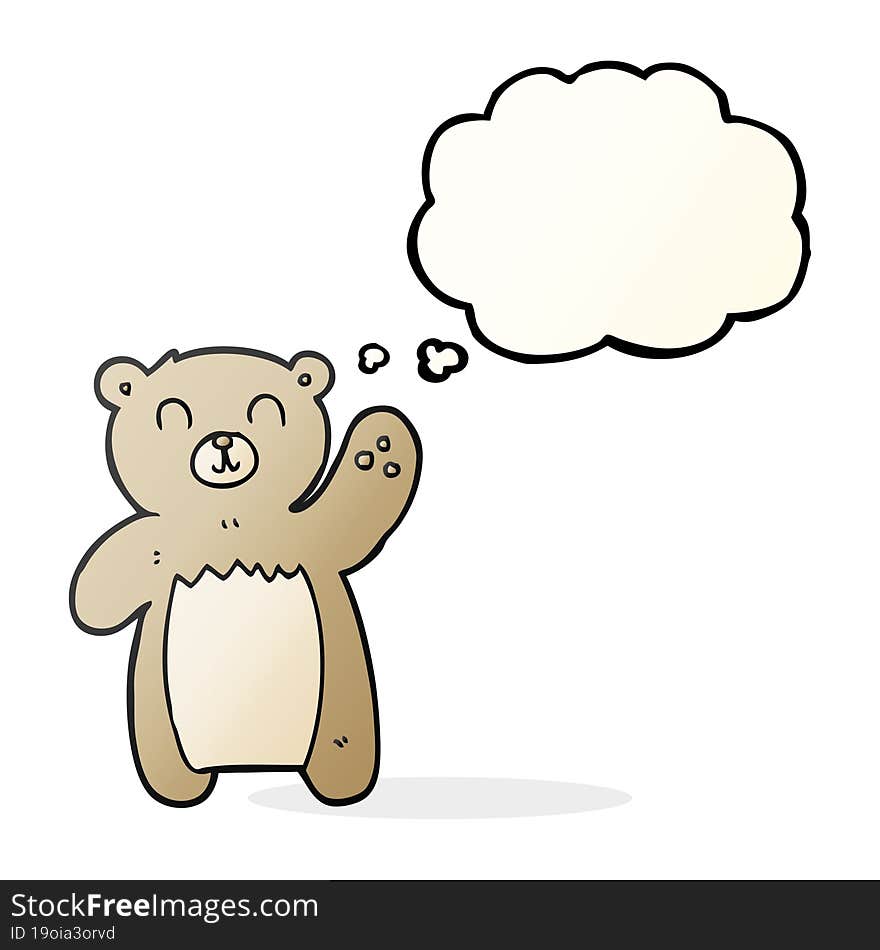 thought bubble cartoon teddy bear