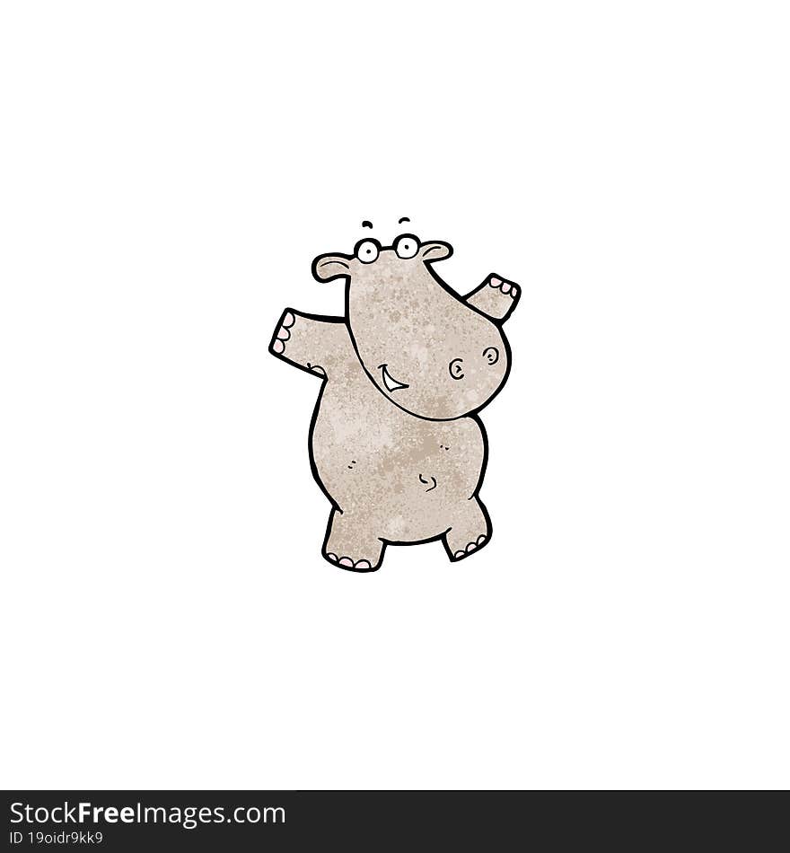 cartoon hippo