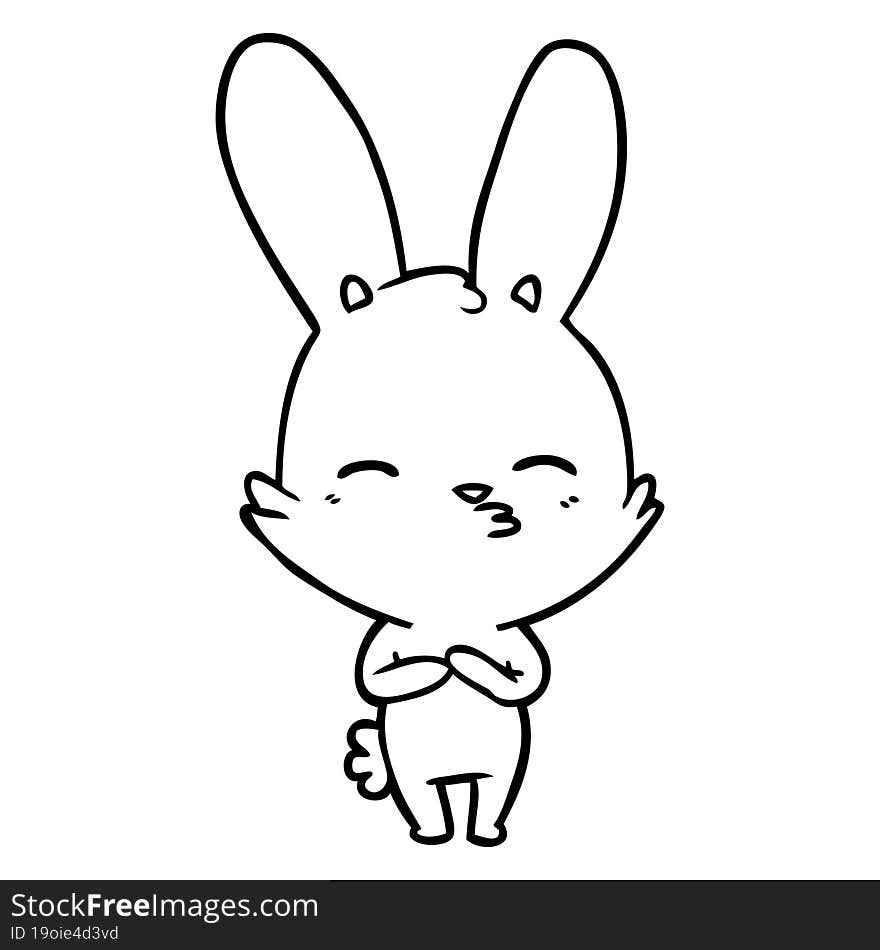 curious bunny cartoon. curious bunny cartoon