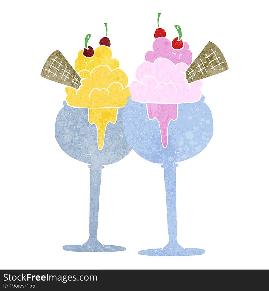 retro cartoon ice cream