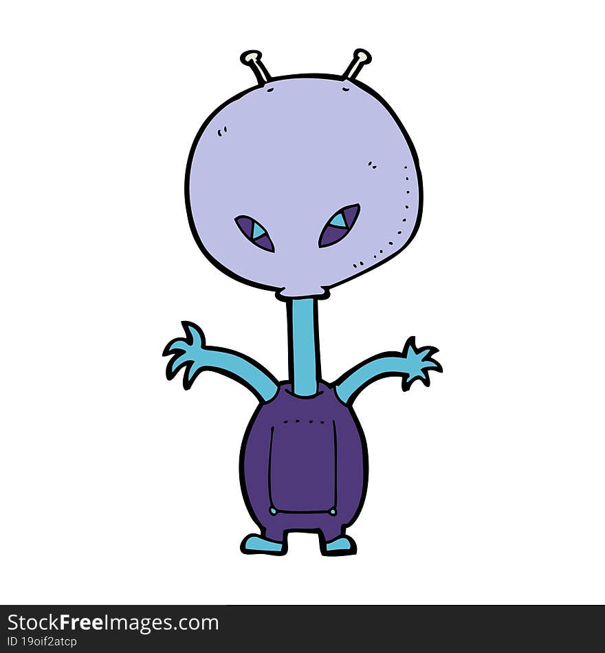 Cartoon Space Alien