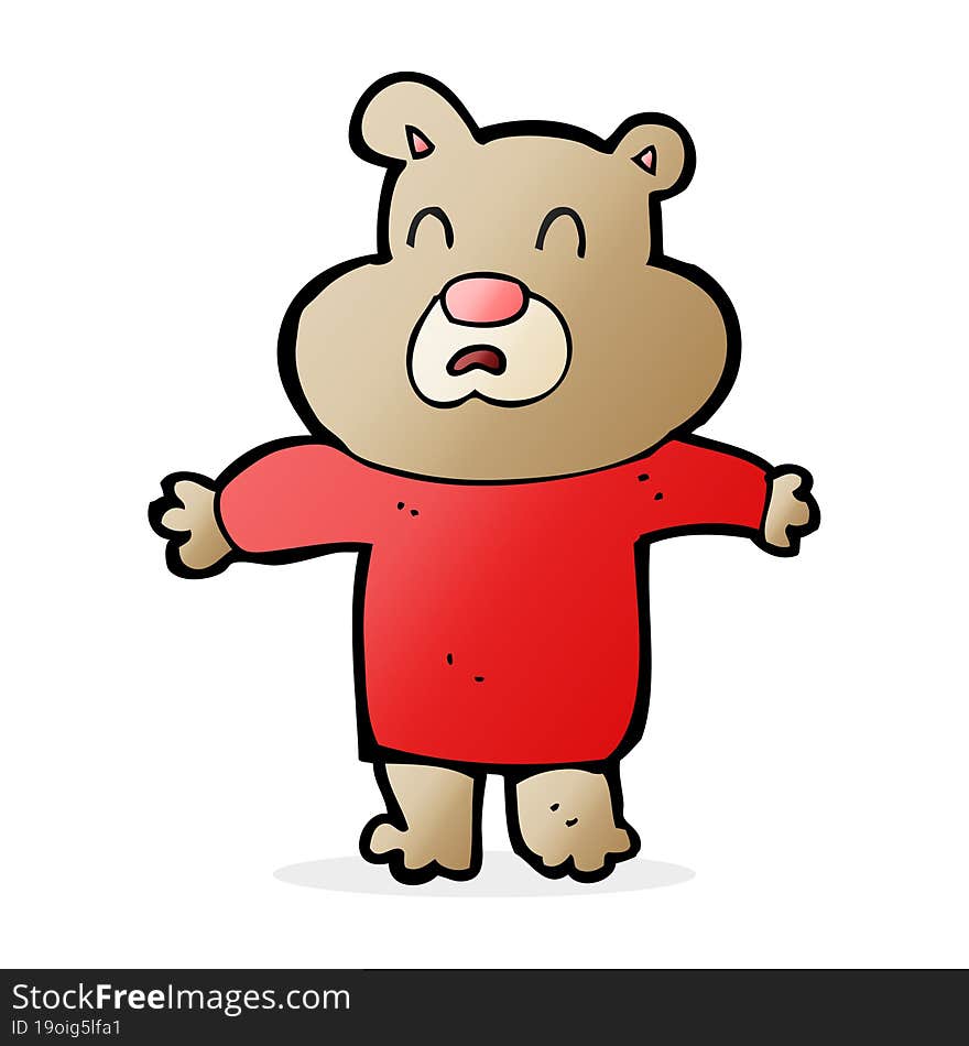 Cartoon Unhappy Bear