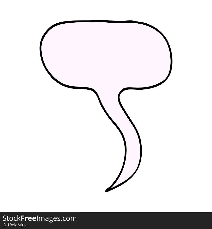 cartoon doodle speech bubble