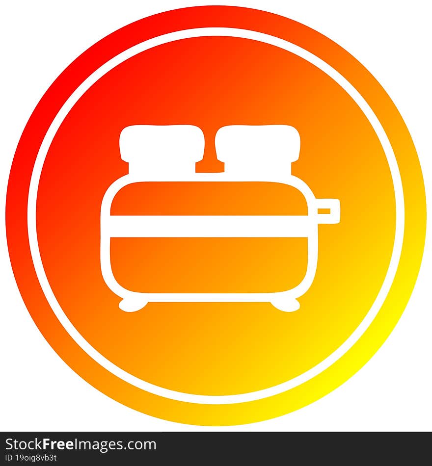 burnt toast circular in hot gradient spectrum