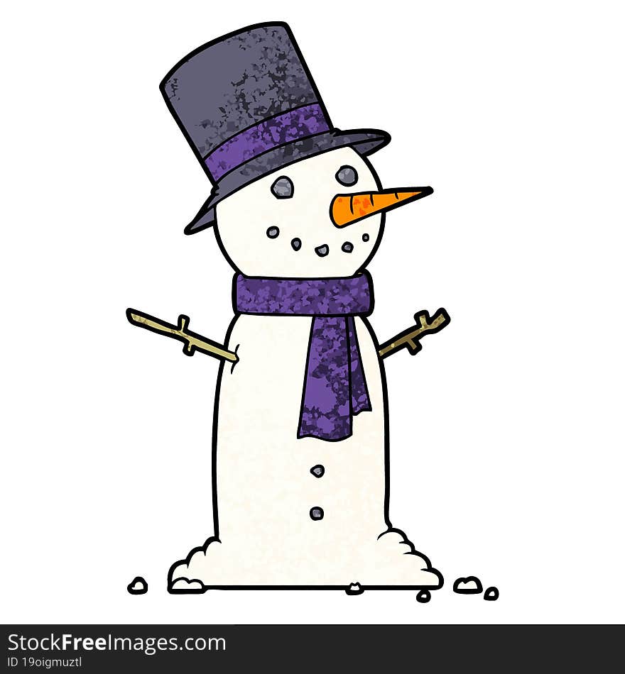 cartoon snowman. cartoon snowman