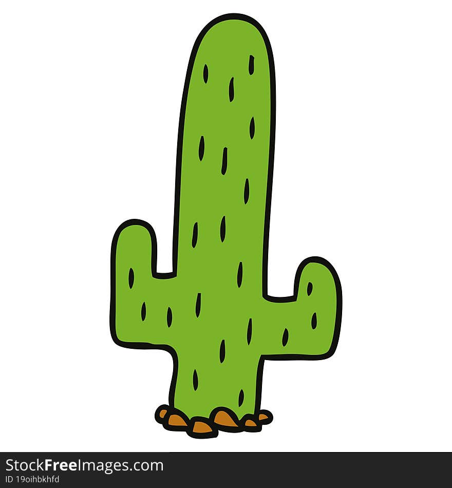 cartoon doodle of a cactus