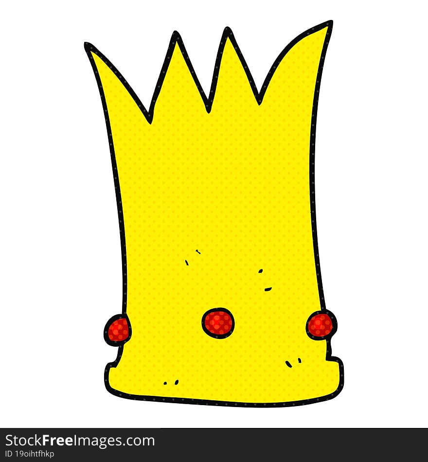 freehand drawn cartoon tall crown