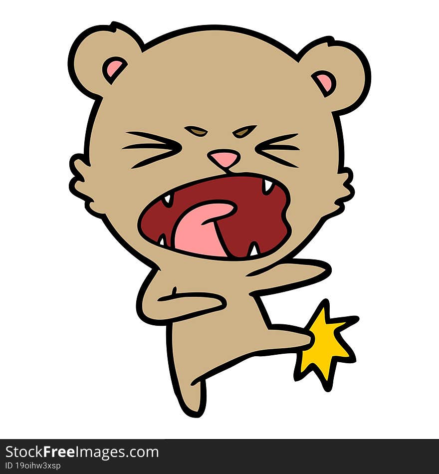 angry cartoon bear. angry cartoon bear