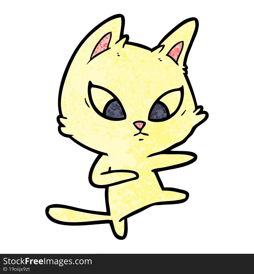 confused cartoon cat. confused cartoon cat