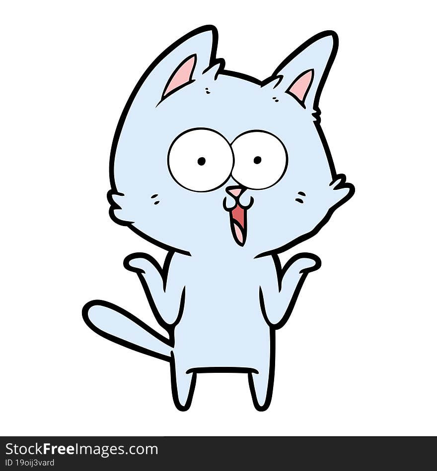 funny cartoon cat. funny cartoon cat